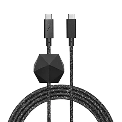 Abbildung von Native Union Type C Desk Cable USB auf 8ft Ultra Starkes rutschfestes Ladekabel mit Anker Gewicht, kompatibel iPhone 16, 15, MacBook Pro 13&quot; M1/ M2, Air 13&quot;/15&quot;, Surface Go 3(Cosmos)