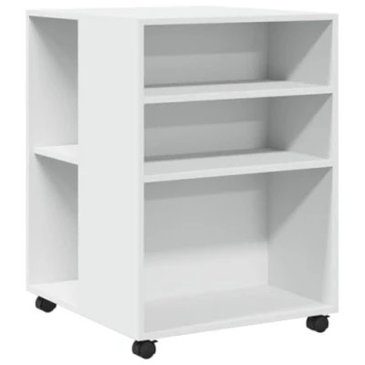 Abbildung von vidaXL Aktenschrank Beistelltisch mit Rollen Weiß 55x60x78 cm Holzwerkstoff (1 St)