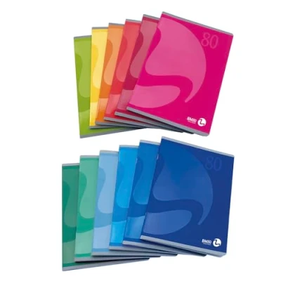 Abbildung von BM 0110597 BeMore Color 80 Heft A5, Lineatur 4 mm, kariert Papier g/qm, mehrfarbig, Packung mit 12 Stück