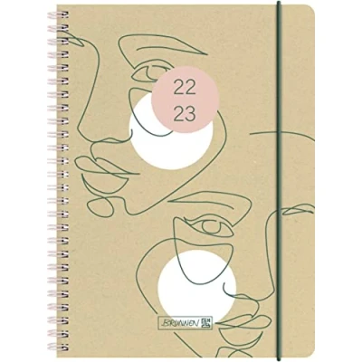 Abbildung von BRUNNEN Schülerkalender „Faces“ 2022/2023 A5 2 Seiten = 1 Woche