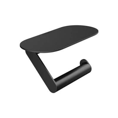 Abbildung von hansgrohe Toilettenpapierhalter &quot;WallStoris&quot;, mit Ablage mattschwarz