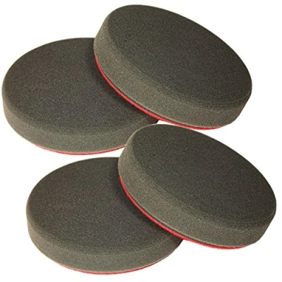 Abbildung von Brestol Polierscheibe Soft &amp; glatt 4er Set 150 mm Klett Klettpolierscheibe Polierhaube Polierpad Polierteller Polierschwamm