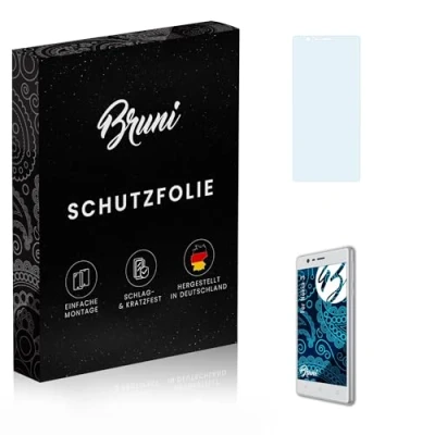Abbildung von Bruni Schutzfolie kompatibel mit Nokia 3 Folie, glasklare Displayschutzfolie (2X)