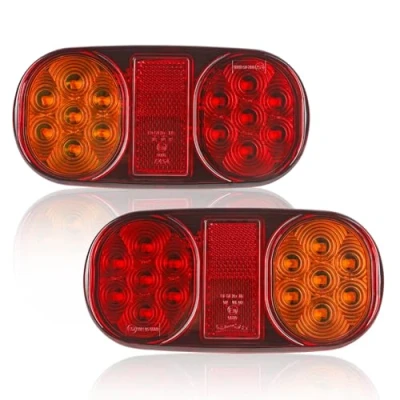 Abbildung von AOHEWEI 2stk LED Anhänger Rückleuchten Bremsleuchte Für Lkw 12v Blinklicht Wasserdicht Beleuchtung Hinten zum Auto Wohnwagen Oder Traktor