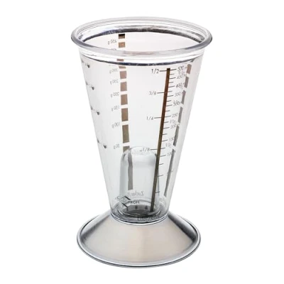 Abbildung von Küchenprofi Feinmessbecher EASY Messbecher 500 ml, Skala in Milliliter, Gramm und Tassen Messkanne Edelstahl, Kunststoff