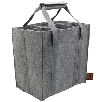 Abbildung von UNUS Flaschenträger 6 Flaschen, Flaschenhalter Flaschentasche Filz Bottle Bag Flaschen Tasche Filztasche Weintasche