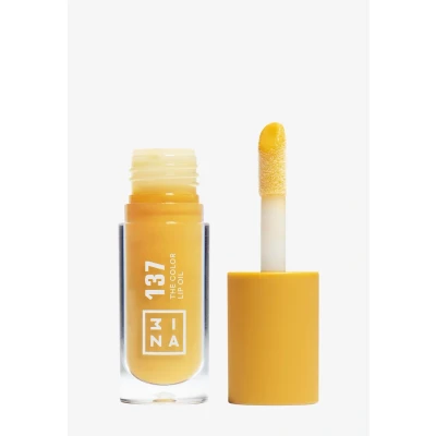Abbildung von 3INA MAKEUP The Color Lip Oil 137 Helles Honiggelb Gloss mit Hyaluronsäure 24h Feuchtigkeit Balm für Trockene Lippen Hochglänzende Lippenöl Lippenstift Vegan Cruelty Free