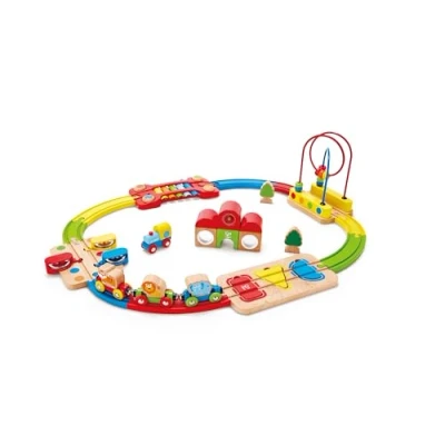Abbildung von Hape Spielzeug Eisenbahn Regenbogen Puzzle Eisenbahnset, (Set), aus Holz