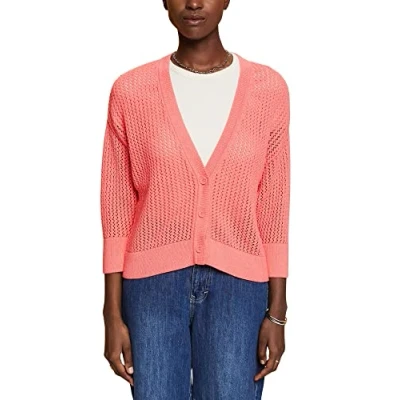 Abbildung von Esprit Collection Strickjacke, Damen, Größe: XXL, Coral