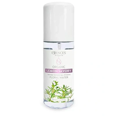 Abbildung von Essences Bulgaria Bio Zitronenbohnenkraut Blütenwasser 140ml Erfrischend und energetisierend Trockene gereizte Haut Pickel Mitesser Schönheitsnebel Alkoholfrei