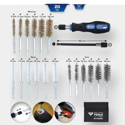 Abbildung von KS TOOLS BT103000 Reinigungsbürsten Satz