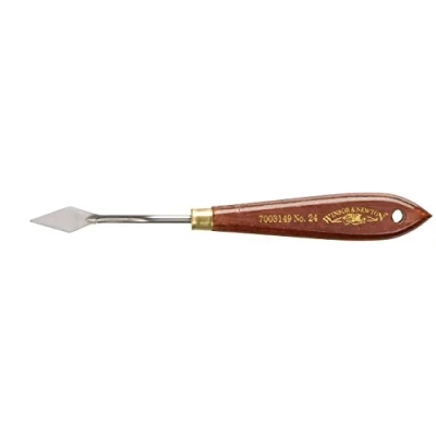 Abbildung von Winsor &amp; Newton 7003149 Malmesser für Acrylfarben Ölfarben mit elastischer Klinge und ergonomischen Naturholzgriff in Profiqualität Nr. 24