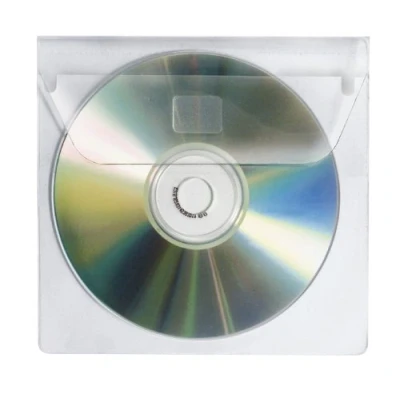 Abbildung von VELOFLEX 2259000 CD Hüllen Boxen Etui zum Einkleben für 1 CD, Umschläge, selbstklebend, 10er Packung