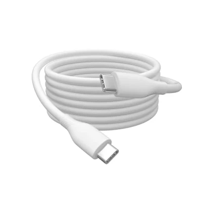 Abbildung von DIGITUS USB 2.0 Anschlusskabel 2m Typ C zu High Speed 480 Mbit/s 60W Power Delivery flexibles Silikonkabel Weiß für iPad, iPhone, Android Smartphones, Tablets, Laptops