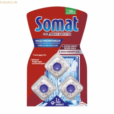 Abbildung von Somat Duo Power Experten Spülmaschinenreiniger (3 St. Geschirrspülreiniger mit extra Kraft gegen Kalk)