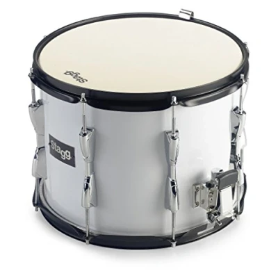 Abbildung von Stagg 22088 Snare Marschtrommel 33x25,4 cm (13x10 Zoll) weiß