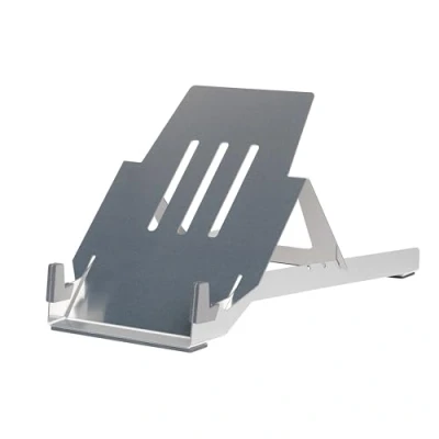 Abbildung von R Go Tools Laptop Ständer, Halterung Schreibtisch, Höhenverstellbar, Ergonomisch, Faltbarer Aluminium Stand, 3 stufige Winkel, Notebook/MacBook Für Laptops [10/17 22 Zoll]