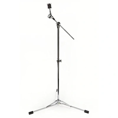 Abbildung von Fame CBS6001 Galgenbeckenständer, Flat Base Design, Vintage Setups geeignet, Platzsparend, Retro Look, Verchromt, Zahnsegment Tilter, Ideal für moderne und klassische Drumsets