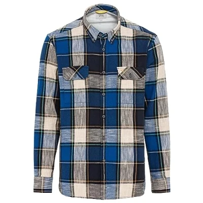 Abbildung von camel active Herren Karohemd aus kerniger Baumwolle Blau Menswear S