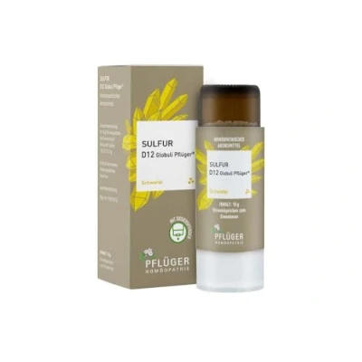 Abbildung von Sulfur D 12 Globuli Pflüger Dosierspende 10 g