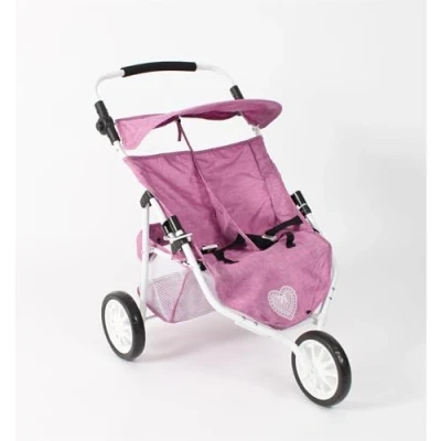 Abbildung von CHIC2000 Puppenwagen 697 62 Zwillings Jogger &quot;Jeans pink&quot;
