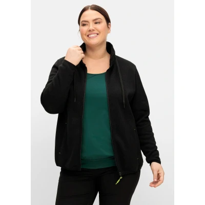 Abbildung von Sheego Funktions Trainingsjacke, Damen, Größe: 44/46, Schwarz