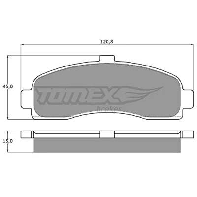 Abbildung von TOMEX brakes TX 11 10 Bremsbelagsatz Vorderachse NISSAN: MICRA 2