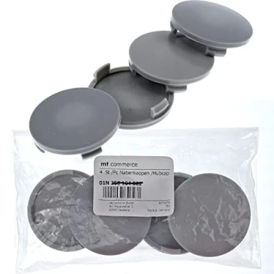 Abbildung von 4X 60 mm Nabenkappen Felgen Deckel Kappen Grau Gewölbt für Alutec Rial Anzio