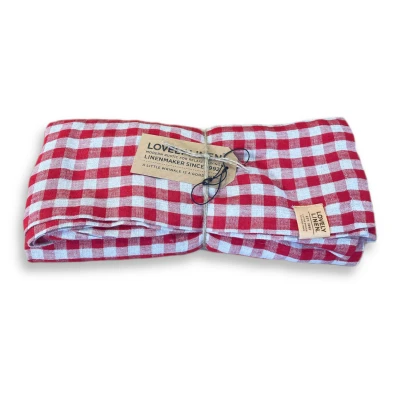 Abbildung von Lovely Linen Misty Tischdecke Leinen square real red 145x380cm (1 Stück)