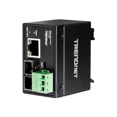 Abbildung von TRENDnet TI F10SC Gehärteter Industrieller 100Base FX Multi Modus SC Glasfaser Konverter, (2km / 1.2 Meilen), Schutzklasse IP40