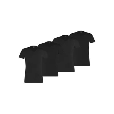 Abbildung von Puma 4ER PACK Vausschnitt Kurzarm UNI Tshirt basic, Herren, Größe: Large, Schwarz