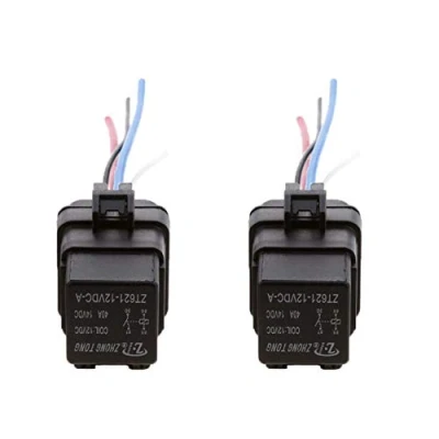Abbildung von Mintice™ 2 X 12V 40A 4 Polig SPST KFZ Relais Öffner Schließer Wechselrelais Leistungsrelais Buchse Stecker Wasserdicht Motorrad Boot