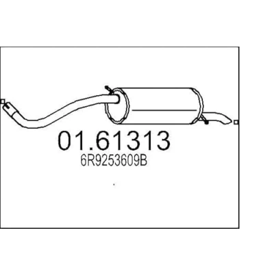 Abbildung von MTS 01.61313 Endschalldämpfer 1305 SKODA: Fabia 2 Combi