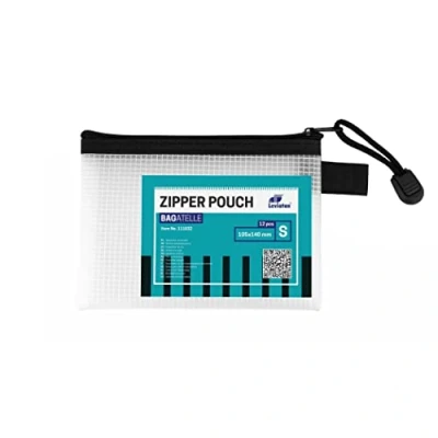 Abbildung von LEVIATAN 12er Set A6 Zip Beutel Reisetasche Transparente Reißverschlusstaschen Reißverschluss Dokumententaschen Wasserdichte Bag Lagerung von Schreibwaren, Kosmetikwaren