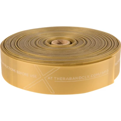 Abbildung von THERABAND CLX Widerstandsband, latexfrei, Pilates, Heimstudio, HIIT, Physiotherapie, Reha &amp; Fitnessgerät, 22 Meter, Gold, Maximum Elite