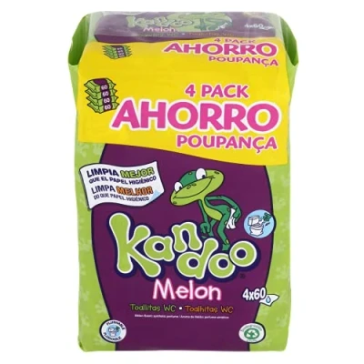 Abbildung von Kandoo 0514400015 Nachfüll Reinigungstücher, Duftmelone, 4 x 60 Stück, 118,9 g