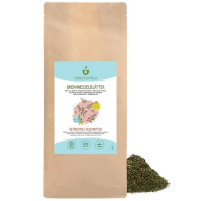 Abbildung von Brennesseltee (250g), Loser Tee, Schonend getrocknete und geschnittene Brennnesselblätter, 100% Natürlich rein für die Zubereitung von Kräutertee Brennnessel Tee