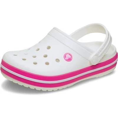 Abbildung von Crocs Unisex Kinder Crocband Clog K Clog, White/Pink Crush, 29/30 EU