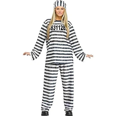 Abbildung von Fun World Jailhouse Honey Adlt Cstm Damen Kostüm, Erwachsenengröße, mehrfarbig, Einheitsgröße US