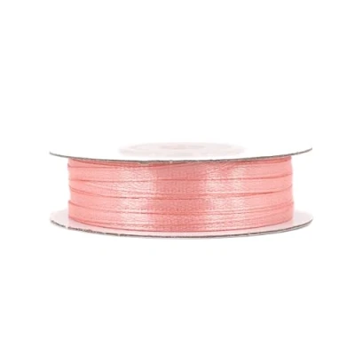 Abbildung von Satinband 3mm x 50m Rolle FARBAUSWAHL in 3/6/12/18/25/38/50/75/100mm farbecht &amp; waschbar Schleifenband für Hochzeit Geschenkband zum Verpacken Dekorieren Basteln Lachs 720