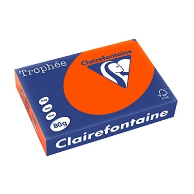 Abbildung von 5 x Clairefontaine Kopierpapier Trophee Intensiv A4 80g/qm ziegelrot V