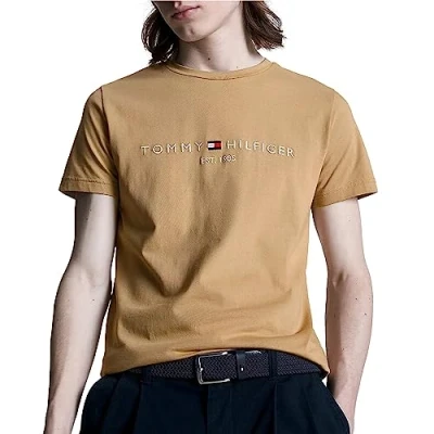 Abbildung von Tommy Hilfiger LOGO TEE Tshirt print, Herren, Größe: 3XL, Classic khaki