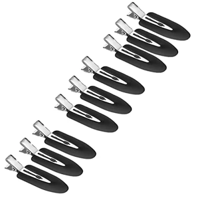 Abbildung von JeoPoom Nahtlose Haarspange[9 Stück], Haar Pin, Curl Clips, Pin Clips kein Verbiegen Spangen für Haarstyling Make Up(Schwarz)
