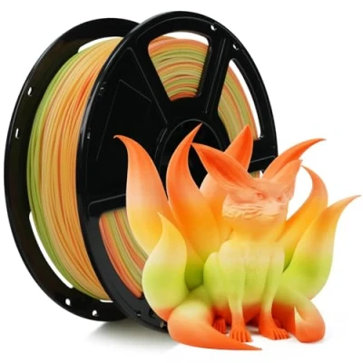 Abbildung von FLASHFORGE Rapid PLA Farbverlauf Filament 1,75mm Rainbow Corals, Farbverläufe Sanft &amp; Schnell, Hoher Durchfluss Speedy 3D Drucker Filament, Erleben Sie außergewöhnliche Leistung mit Schnellem Druck