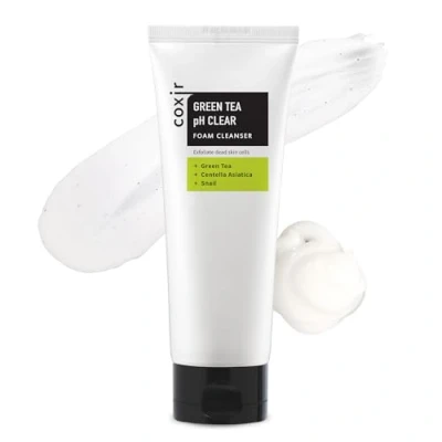 Abbildung von COXIR Grüntee pH Reinigungsschaum (150ml, 5,07 fl.oz.) BHA Schaumreiniger Mineralien und Aminosäuren