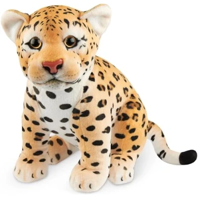 Abbildung von BRUBAKER Kuscheltier Leopard 30 cm Stofftier Baby Plüschtier (1 St., Raubkatze Sitzend), Kinder Plüsch Spielzeug