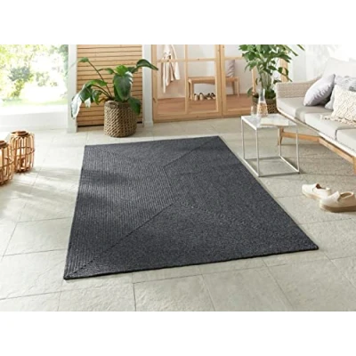 Abbildung von NORTHRUGS Teppich &quot;Trenzado&quot;, rechteckig, In &amp; Outdoor, Handmade Look, Gewebt, Wetterfest, Balkon, Wohnzimmer