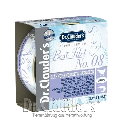 Abbildung von Dr.Clauder’s Best Filet No. 08 Hähnchenbrust &amp; Garnelen 70g