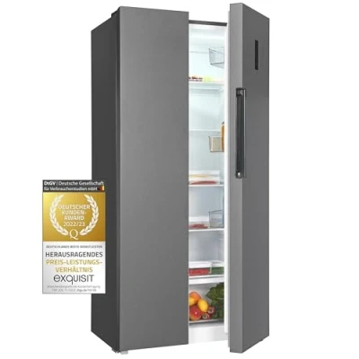 Abbildung von exquisit Side by SBS450 360E anthrazit, 178,9 cm hoch, 83 breit