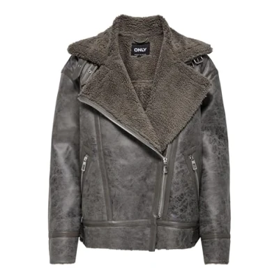 Abbildung von ONLY Onlbetty Bonded Oversized Aviator Winterjacke, Damen, Größe: Small, Walnut